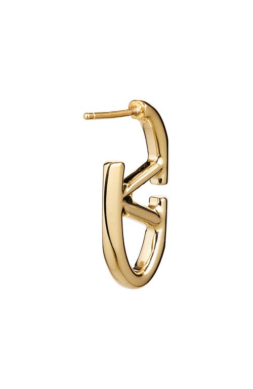 Shop Valentino Garavani The Bold Edition Vlogo Hoop Earrings In Cs4 Oro 18