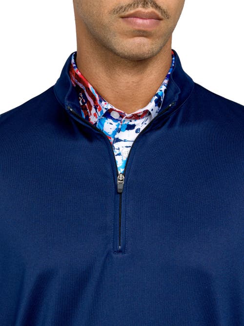 Construct Con.struct Melange Performance Quarter Zip In Navy