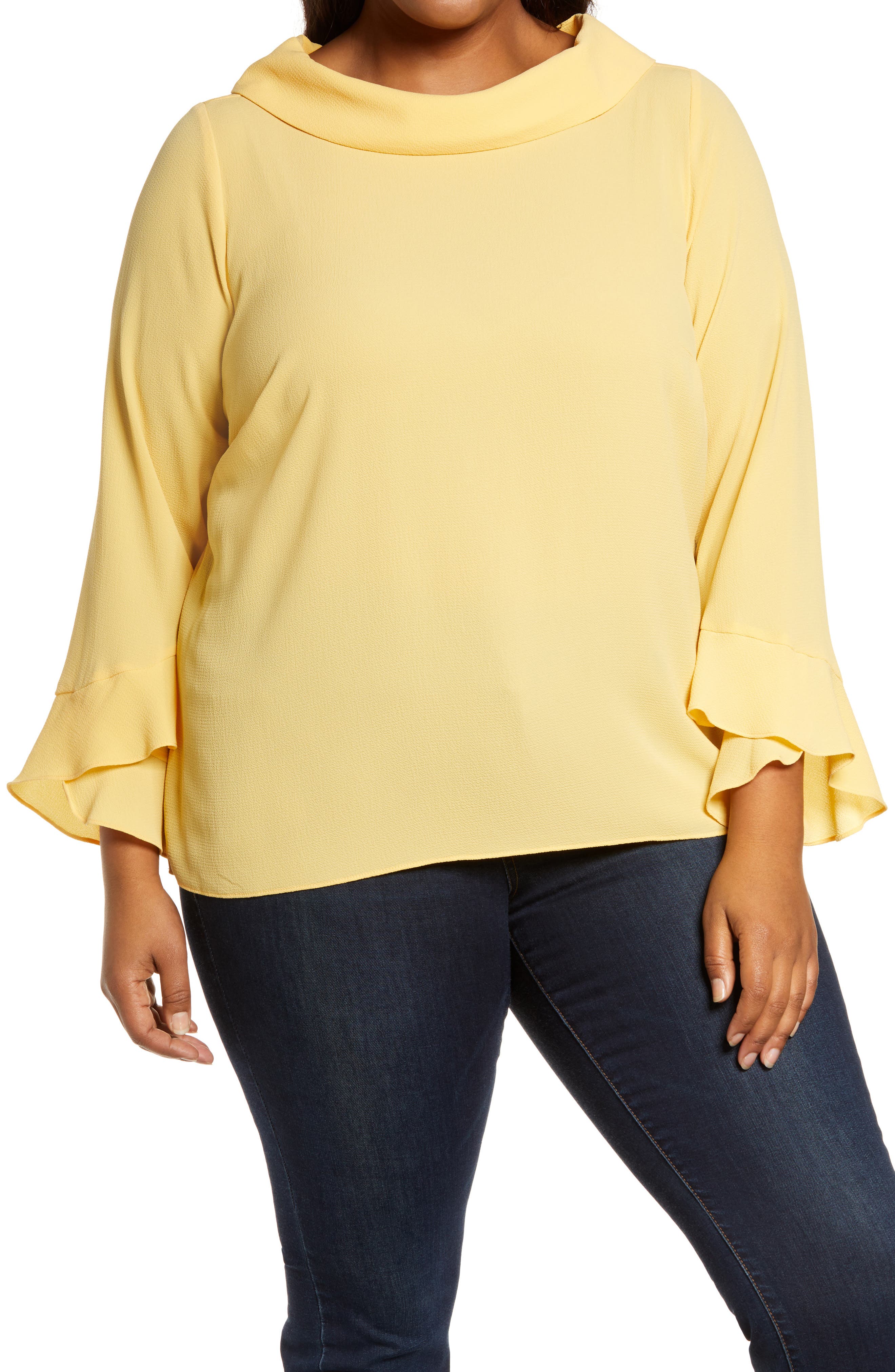 vince camuto yellow blouse