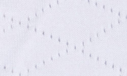Feltman Brothers Pointelle Crop Cotton Cardigan In White
