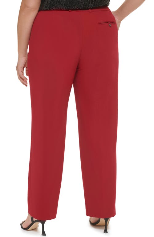 Calvin Klein Slim Fit Pants In Cranberry