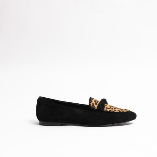 Shop Cecelia New York Elizabeth Bow Embellished Loafer In Blksudeblkleo