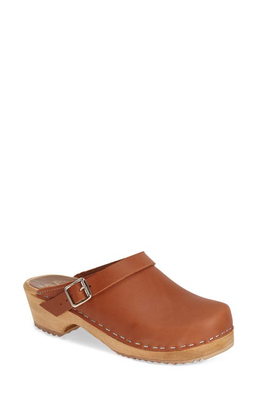 MIA 'Alma' Clog Luggage Leather at Nordstrom,