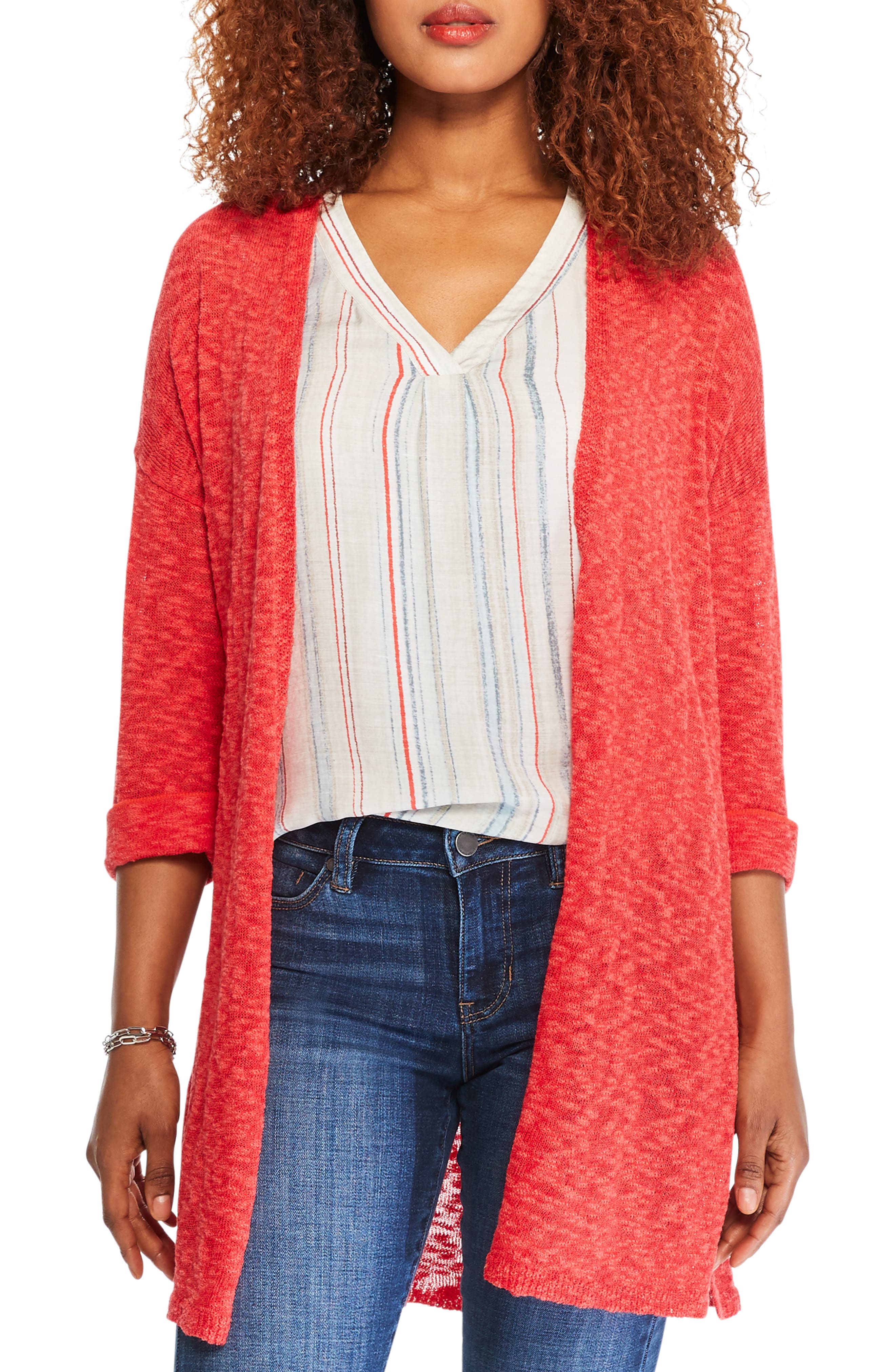 burnt orange cardigan womens