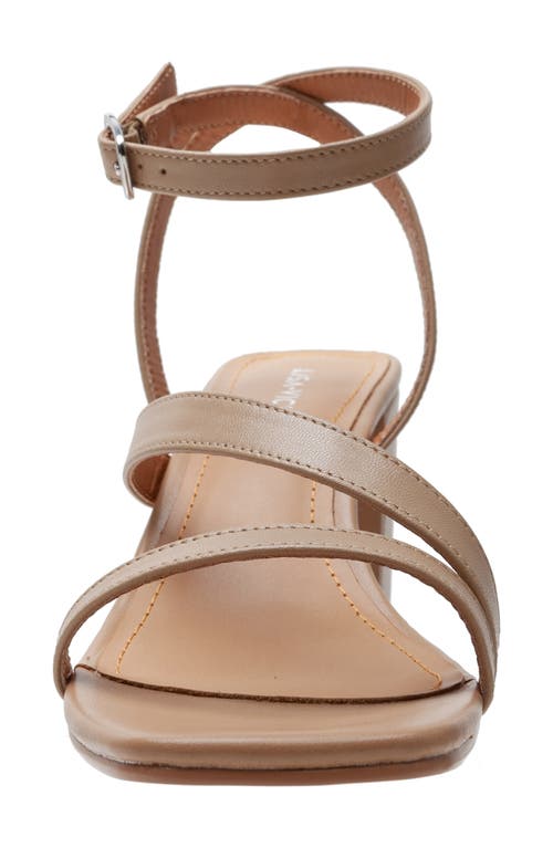 Lisa Vicky Violet Ankle Strap Sandal In Tan Camel