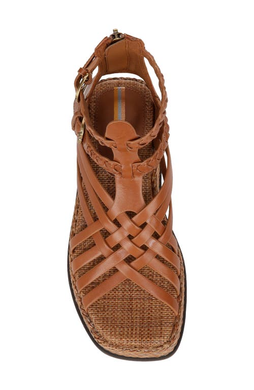 Sam Edelman Nicki Platform Sandal Saddle Leather In Saddle Se