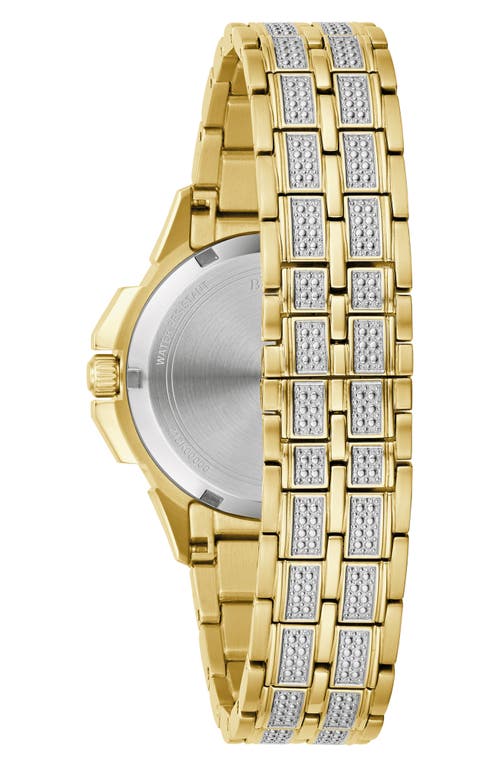 Bulova Octava Pavé Crystal Bracelet Watch, 34mm In Gold