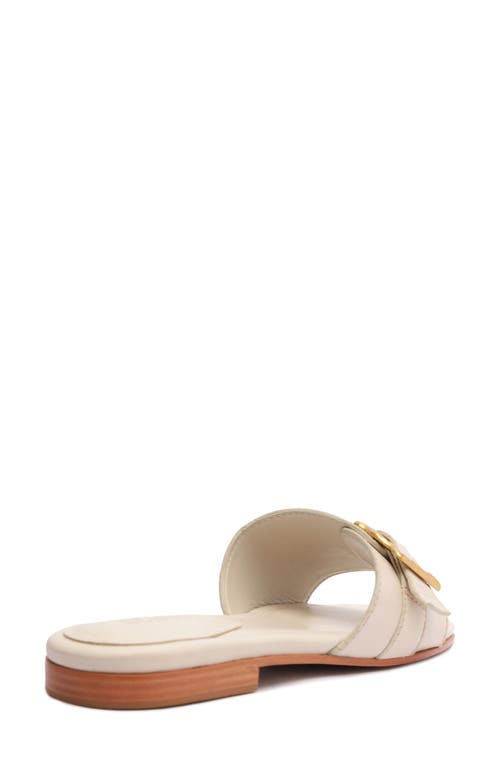 Schutz Wavy Slide Sandal In Pearl