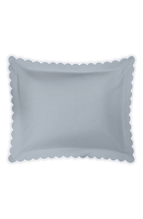 Matouk Diamond Piqué Pillow Sham in Hazy Blue at Nordstrom