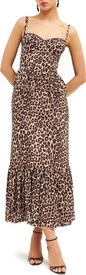 Brushed cheetah 2025 maxi dress