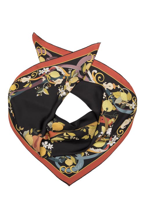 Shop Elizabetta Anthea - Hand Rolled Silk Foulard For Women In Black