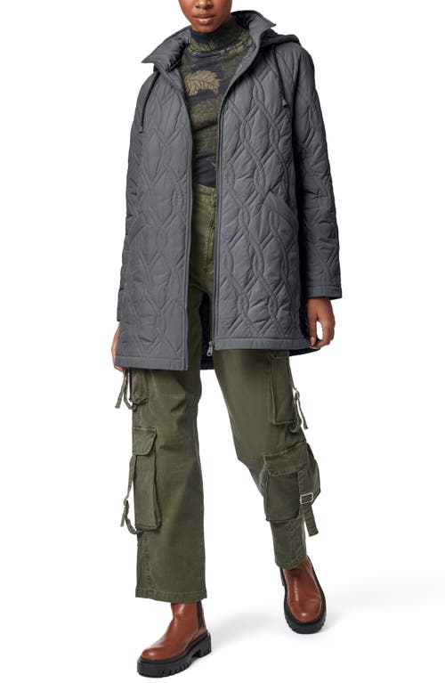 Shop Bernardo Arboretum Onion Quilted Hooded Jacket In Urban Grey