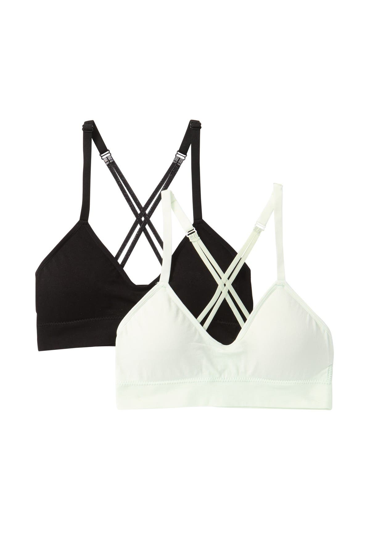 black cross bralette