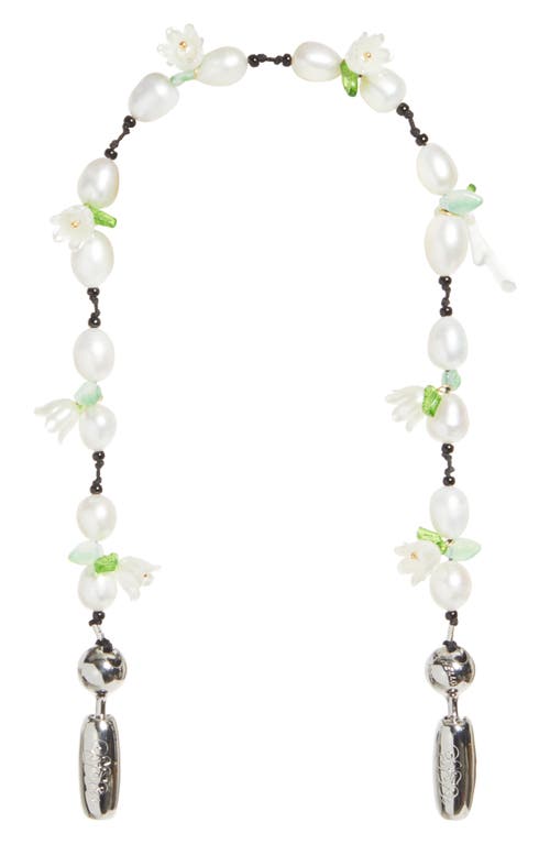 ossa Mini Pearl in Bloom Chain Wrist Strap in Ivory at Nordstrom