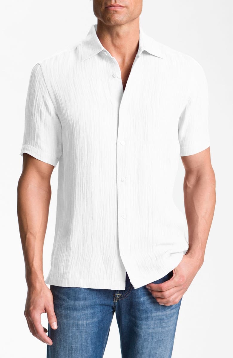 Jhane Barnes Collection Silk & Linen Sport Shirt | Nordstrom