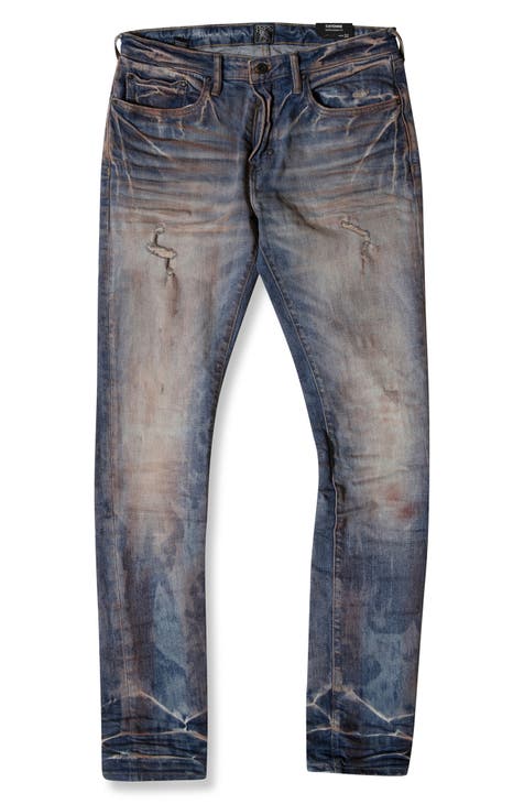 Cayenne Clotbur Distressed Super Skinny Jeans (Indigo)