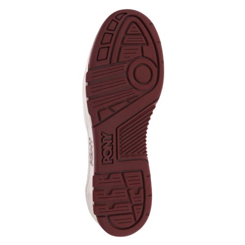 Pony Mens M100 Low Patent Genuine Leather Premium Lace Up Athletic Sneaker Shoe In Burgundy/off White