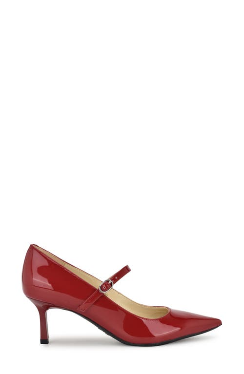 Shop Nine West Hadey Pointed Toe Mary Jane Pump In Medium Red