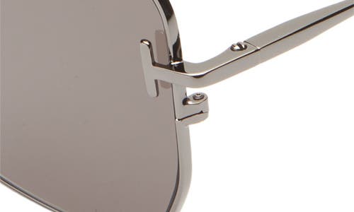 Shop Tom Ford 56mm Geometric Sunglasses In Shiny Gunmetal/smoke