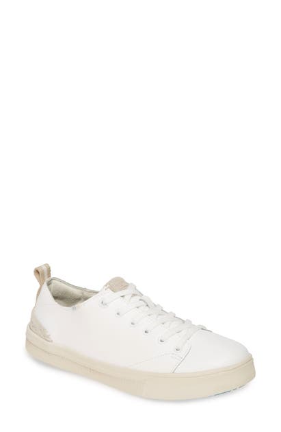 Click to view more detailed imagery on our partner's website Toms Travel Lite Low Top Sneaker In White Leather