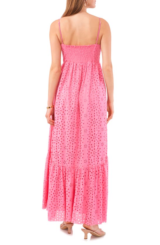 Shop 1.state Eyelet Cotton Maxi Sundress In Island Bloom