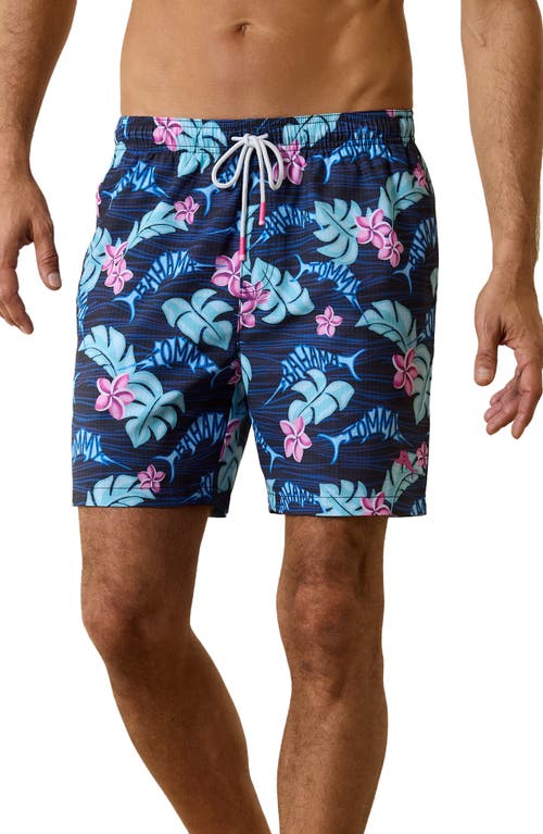 Tommy Bahama Naples the Marlin Life Swim Trunks in Blue Sapphire at Nordstrom, Size Large