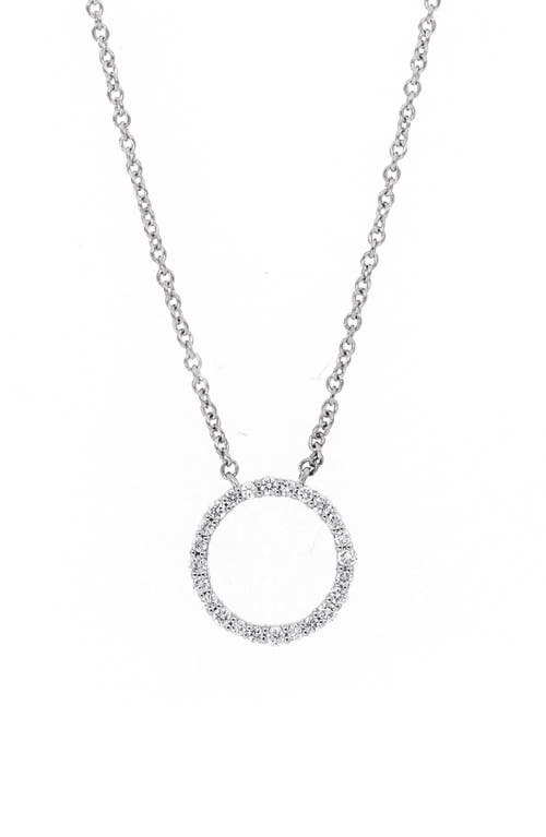 Bony Levy Icons Petite Circle Pendant Necklace in White Gold at Nordstrom, Size 18 In