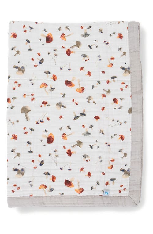 little unicorn Cotton Muslin Baby Quilt in Mushrooms at Nordstrom