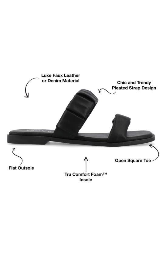 Shop Journee Collection Pegie Flat Slide Sandal In Black
