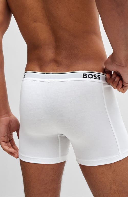 Hugo Boss Boss 3-pack Power Stretch Cotton Boxer Briefs In White