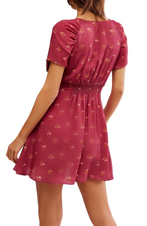 Shop Free People Everyone's Favorite Minidress In Earth Red Combo