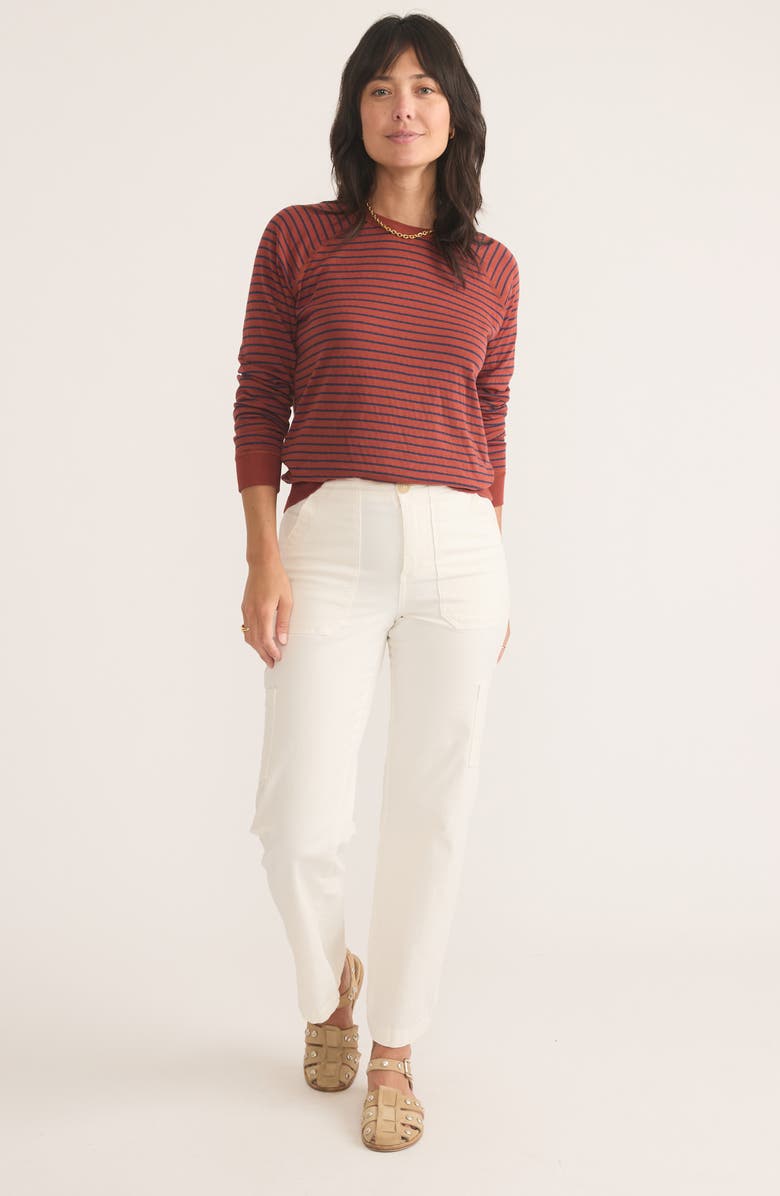 Marine Layer Stripe & Dot Reversible Raglan Pullover | Nordstrom