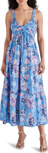 Steve Madden Eliora Floral Tiered Cotton Sundress | Nordstrom