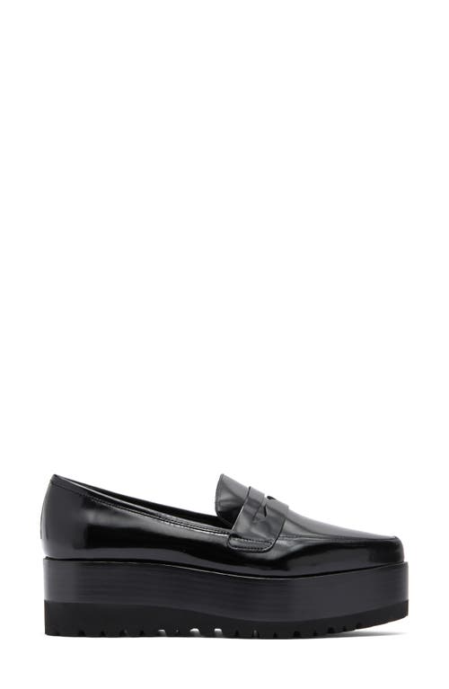 Shop Jeffrey Campbell Suite You Pointed Toe Platform Wedge Penny Loafer In Black Box