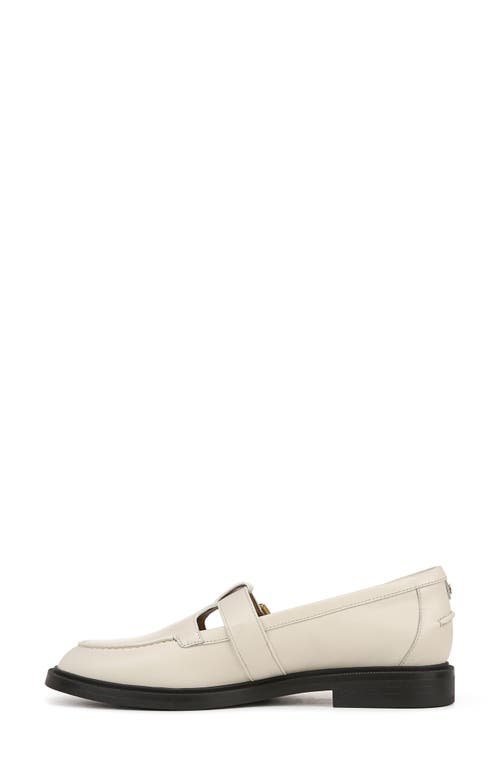 Sam Edelman Elaina T-strap Buckle Loafer Modern Ivory Leather In Modern Ivory