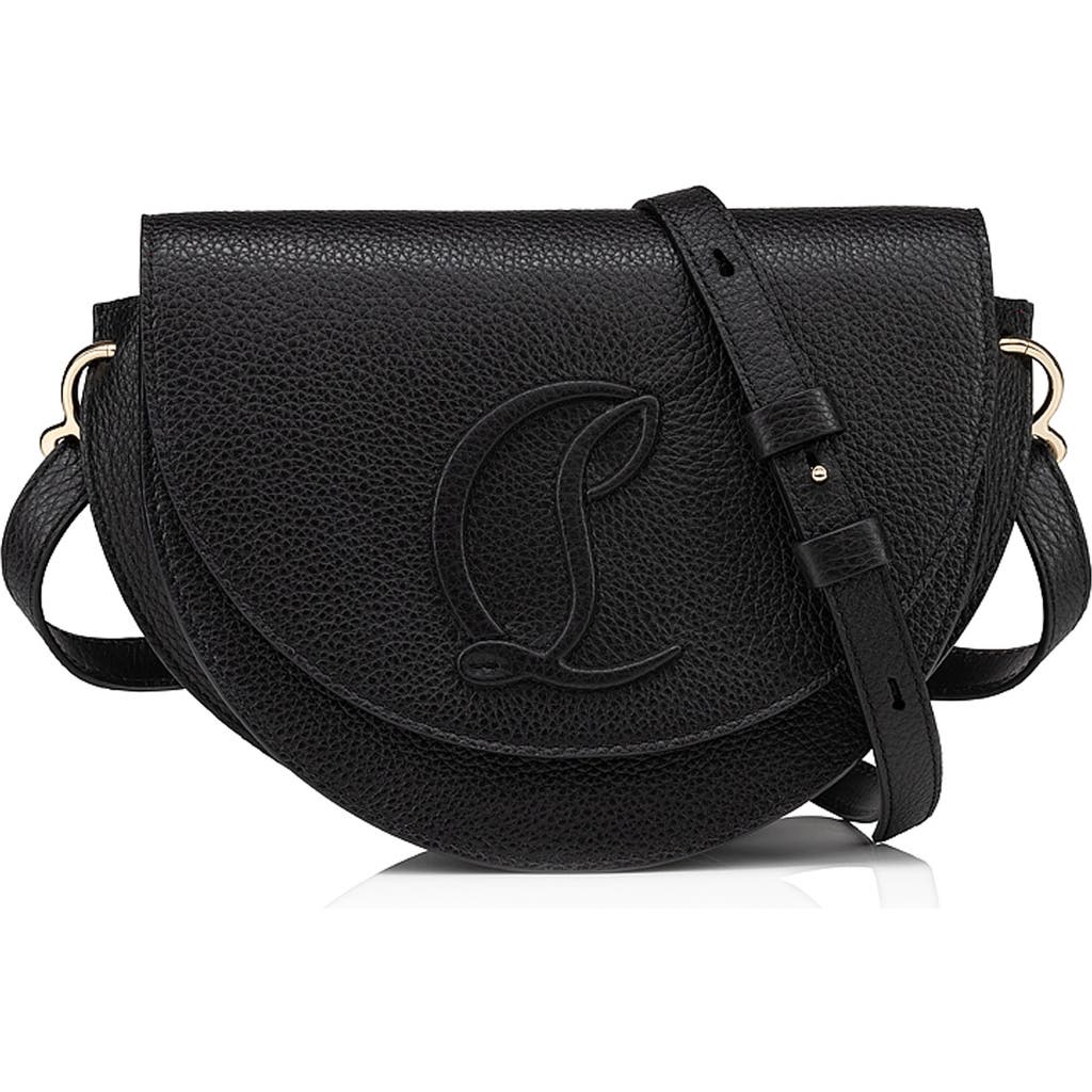 Christian Louboutin By My Side Leather Crossbody Bag In Black/black