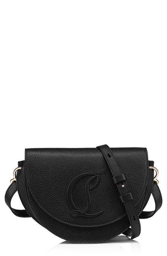 Shop Christian Louboutin By My Side Leather Crossbody Bag In Black/ Black
