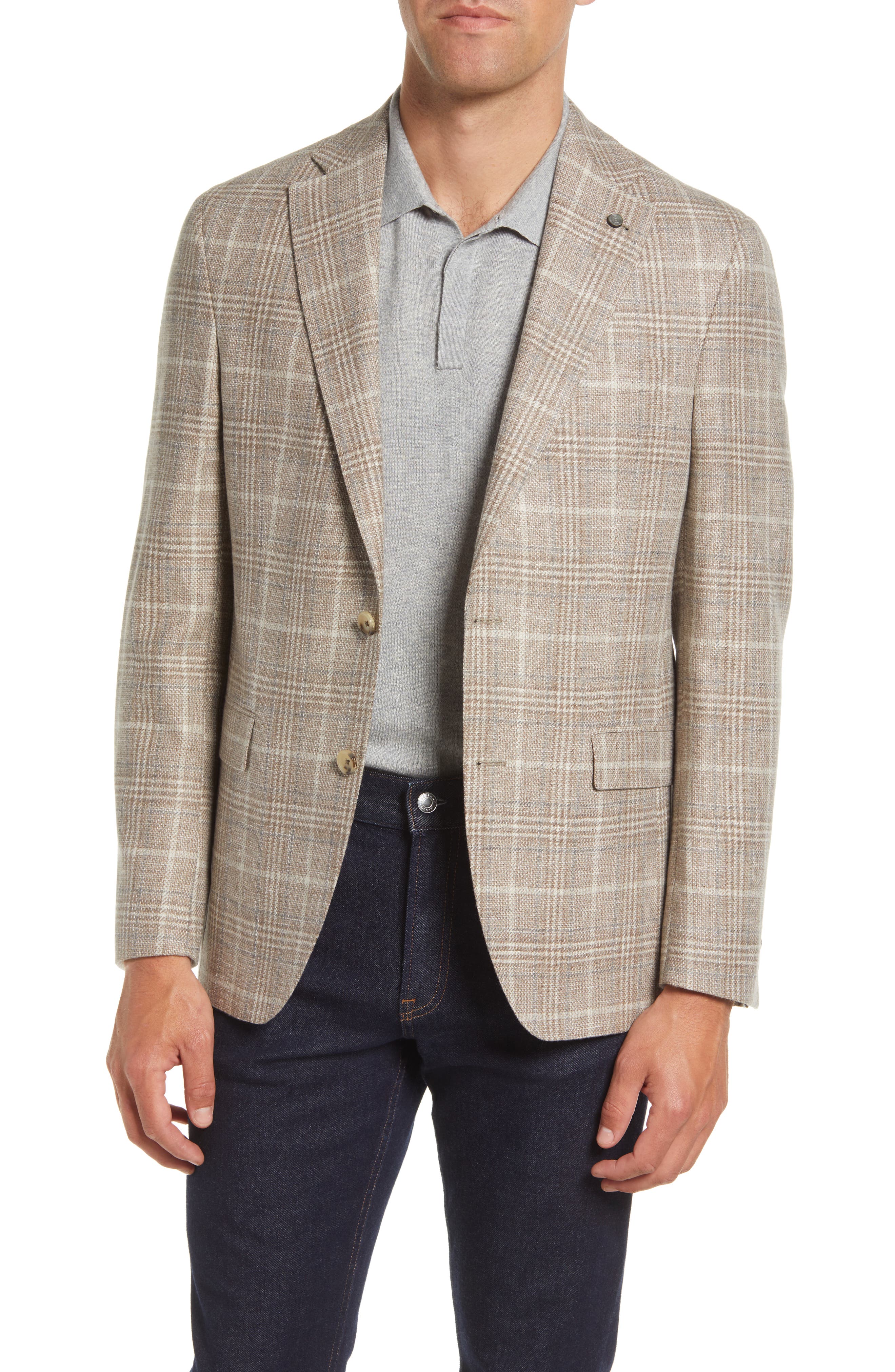 plaid wool sport coat