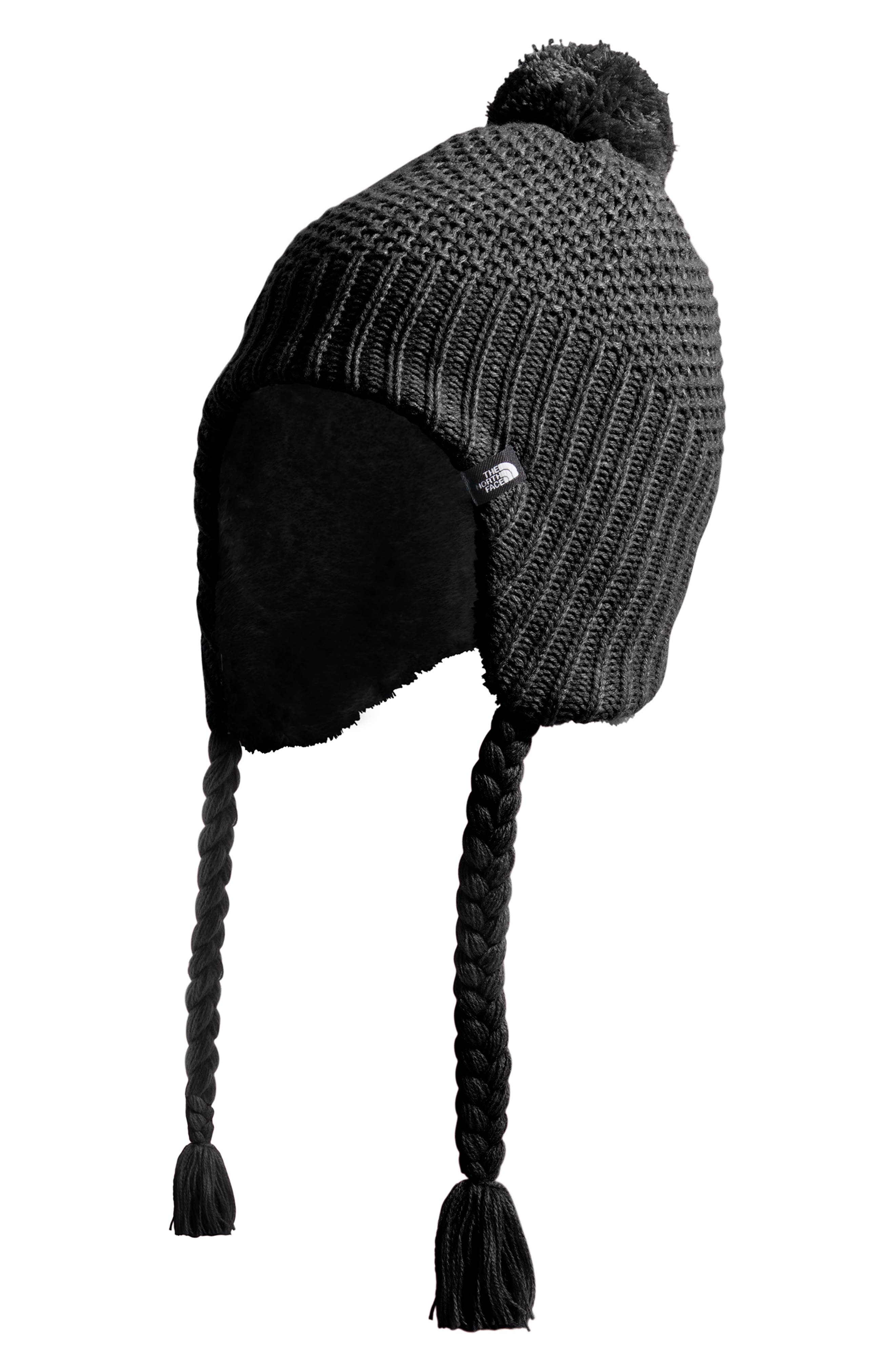 purrl stitch earflap beanie