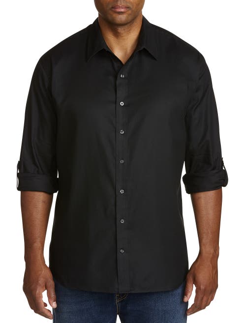 Synrgy By Dxl Textured Sport Shirt In Black