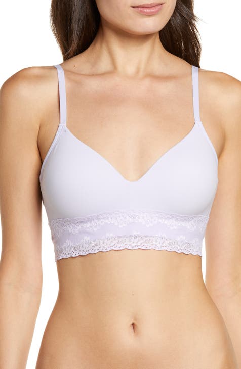 bebe Girls Size 30A Lavender & White Out Padded Bras Soft Microfiber 2-Pack  NEW 