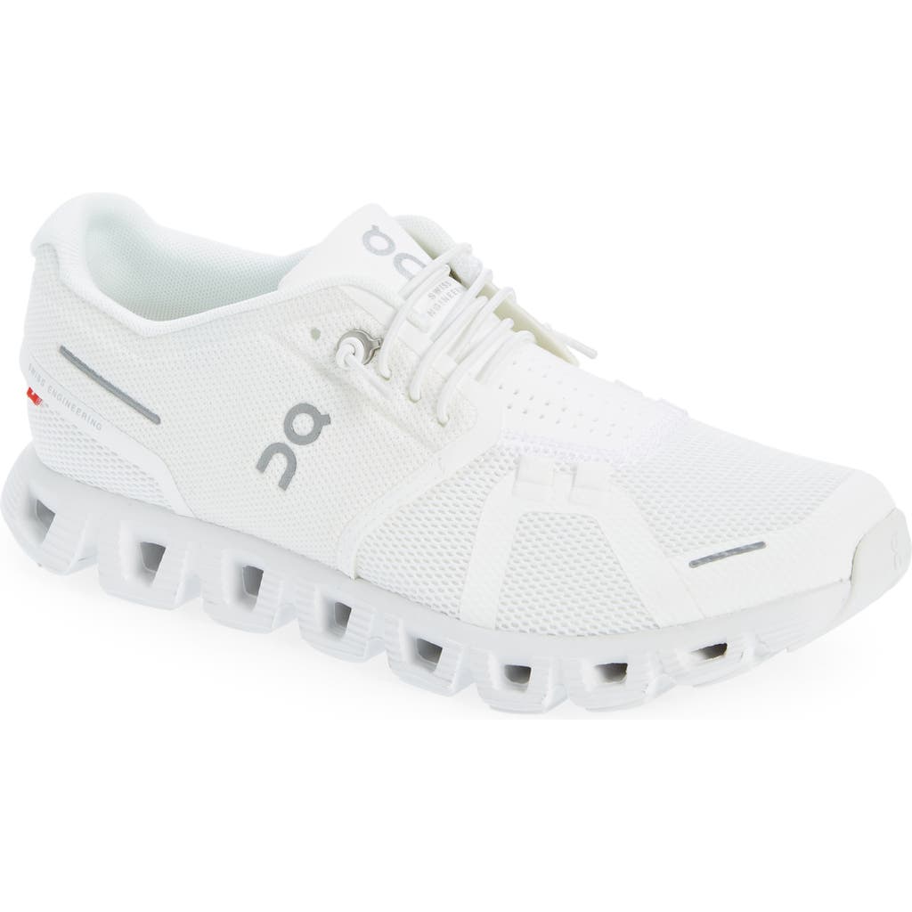 On Cloud 5 Running Shoe In Undyed White/white