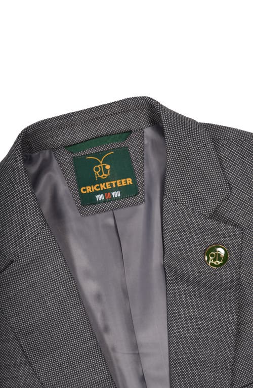 Cricketeer Birdseye Slim Fit Wool Blend Suit In Grey