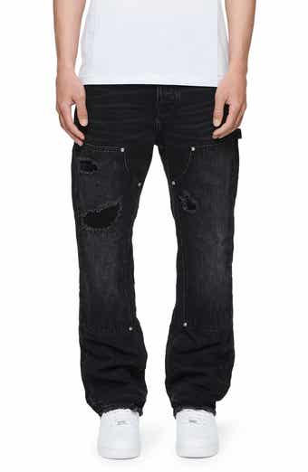 Purple Brand Mid Rise Slim Leg Jeans - Black Overspray • Price »