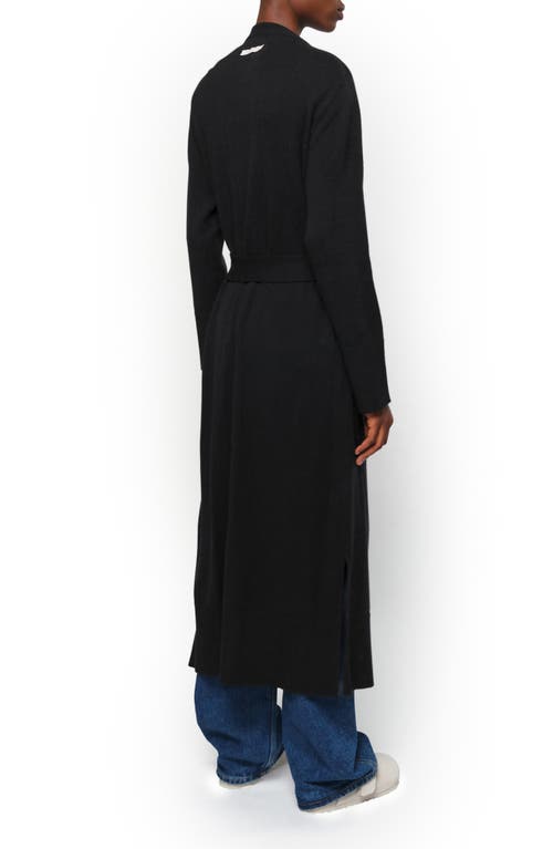 Shop Apparis Alessi Longline Belted Cardigan In Noir