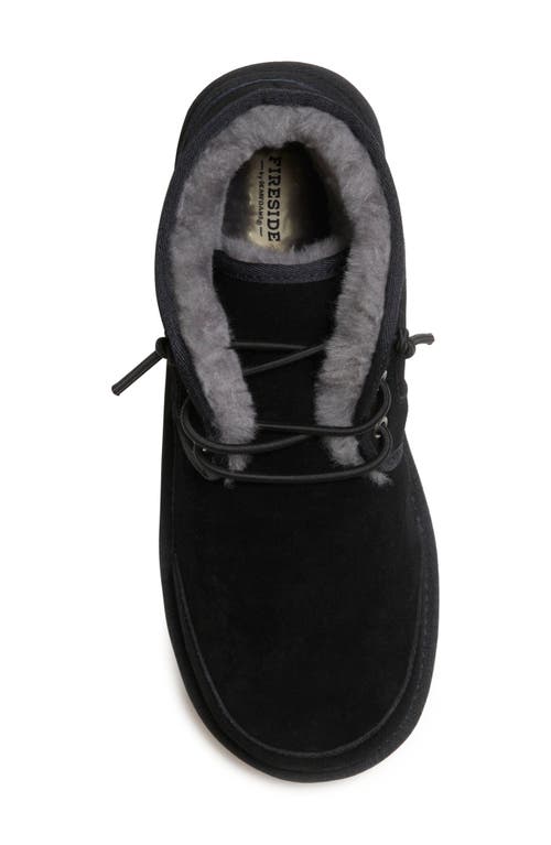 Dearfoams Shepparton Genuine Shearling Boot In Black