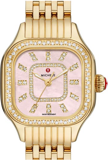 MICHELE Meggie Diamond Dial Bracelet Watch 29mm Nordstrom