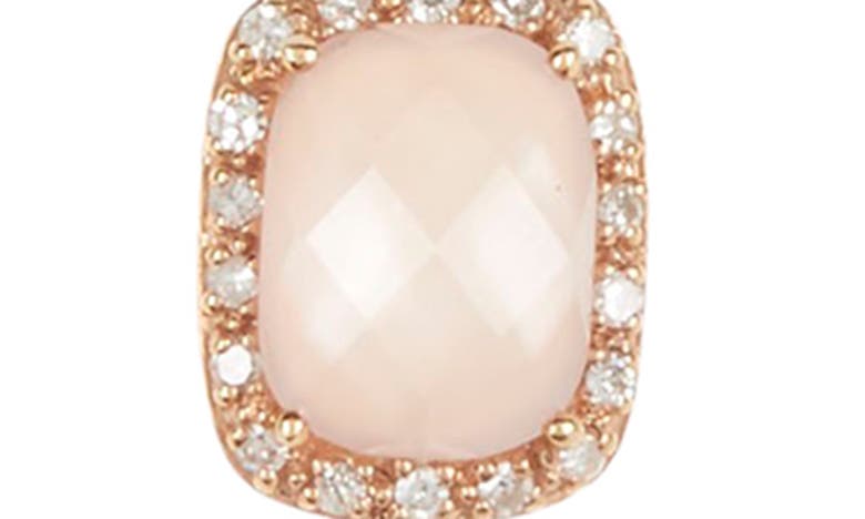 Shop Meira T Diamond & Rose Quartz Drop Earrings In Rose Gold