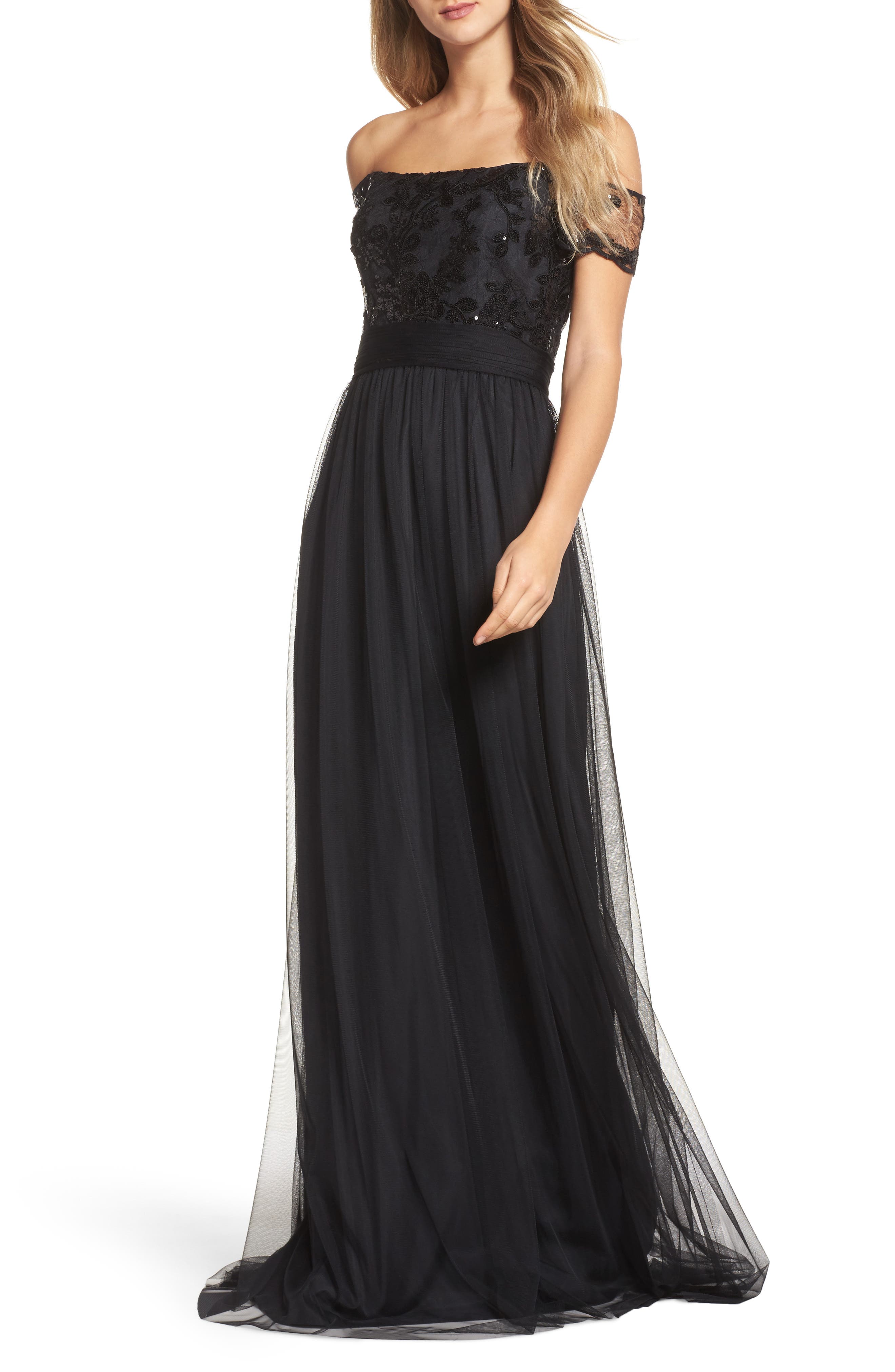Amsale Ireland Embellished Off the Shoulder Gown Nordstrom