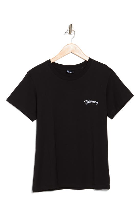 The Kooples Logo Cotton Jersey T-shirt In Black Washed